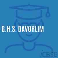 G.H.S. Davorlim Secondary School Logo
