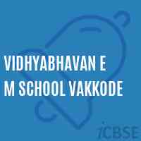Vidhyabhavan E M School Vakkode Logo