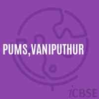 Pums,Vaniputhur Middle School Logo
