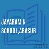 Jayaram N School,Arasur Logo