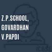 Z.P.School, Govardhan V.Papdi Logo