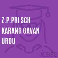 Z.P.Pri Sch Karang Gavan Urdu Middle School Logo