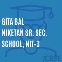 Gita Bal Niketan Sr. Sec. School, Nit-3 Logo