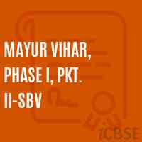 Mayur Vihar, Phase I, Pkt. II-SBV Senior Secondary School Logo