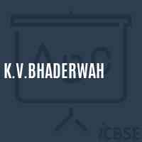 K.V.Bhaderwah Senior Secondary School Logo