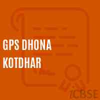 Gps Dhona Kotdhar Primary School Logo