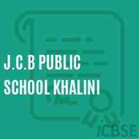 J.C.B Public School Khalini Logo