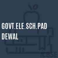 Govt.Ele.Sch.Paddewal Primary School Logo