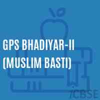 Gps Bhadiyar-Ii (Muslim Basti) Primary School Logo