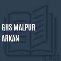 Ghs Malpur Arkan Secondary School Logo