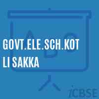 Govt.Ele.Sch.Kotli Sakka Primary School Logo