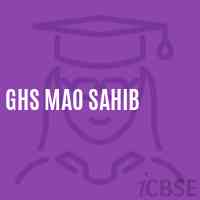 Ghs Mao Sahib Secondary School Logo