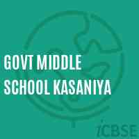 Govt Middle School Kasaniya Logo