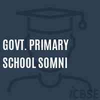 Govt. Primary School Somni Logo