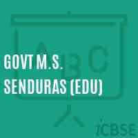 Govt M.S. Senduras (Edu) Middle School Logo