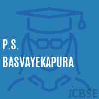 P.S. Basvayekapura Primary School Logo