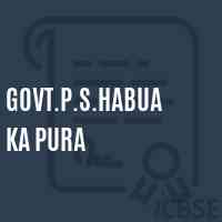 Govt.P.S.Habua Ka Pura Primary School Logo
