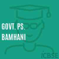 Govt. Ps. Bamhani Primary School Logo
