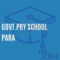 Govt.Pry School Para Logo