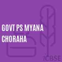 Govt Ps Myana Choraha Primary School Logo