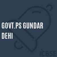 Govt.Ps Gundar Dehi Primary School Logo