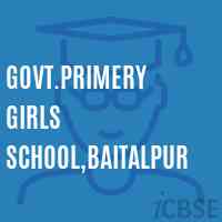 Govt.Primery Girls School,Baitalpur Logo