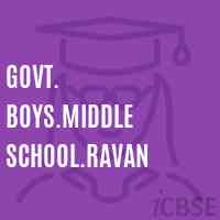 Govt. Boys.Middle School.Ravan Logo