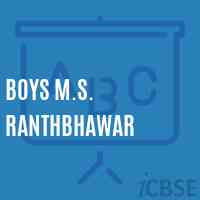 Boys M.S. Ranthbhawar Middle School Logo