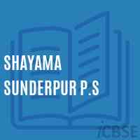 Shayama Sunderpur P.S Primary School Logo
