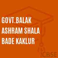 Govt.Balak Ashram Shala Bade Kaklur Primary School Logo