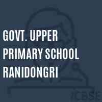 Govt. Upper Primary School Ranidongri Logo