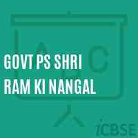 Govt Ps Shri Ram Ki Nangal Primary School Logo