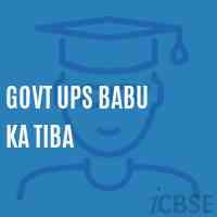 Govt Ups Babu Ka Tiba Middle School Logo