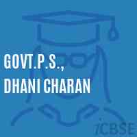 Govt.P.S., Dhani Charan Primary School Logo