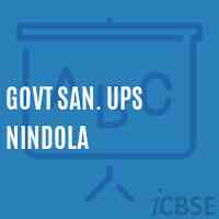 Govt San. Ups Nindola Middle School Logo