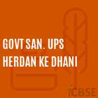 Govt San. Ups Herdan Ke Dhani Middle School Logo