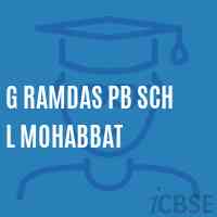 G Ramdas Pb Sch L Mohabbat Secondary School Logo