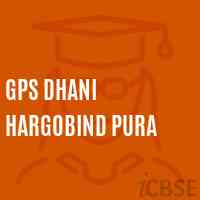 Gps Dhani Hargobind Pura Primary School Logo