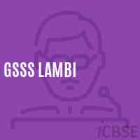 Gsss Lambi High School Logo
