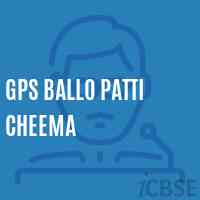 Gps Ballo Patti Cheema Primary School Logo