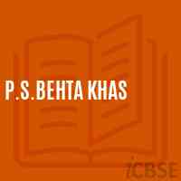 P.S.Behta Khas Primary School Logo