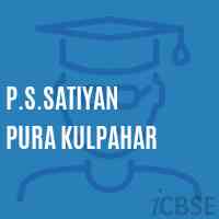 P.S.Satiyan Pura Kulpahar Primary School Logo