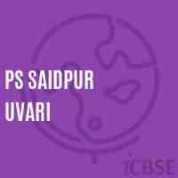 Ps Saidpur Uvari Primary School Logo
