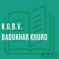 K.G.B.V. Badokhar Khurd Middle School Logo