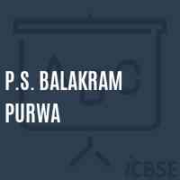 P.S. Balakram Purwa Primary School Logo