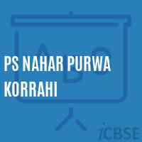 Ps Nahar Purwa Korrahi Primary School Logo