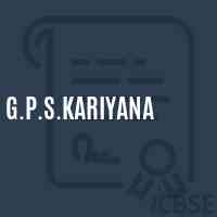 G.P.S.Kariyana Primary School Logo