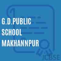 G.D.Public School Makhannpur Logo