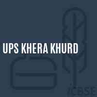 Ups Khera Khurd Middle School Logo