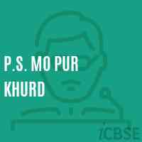 P.S. Mo Pur Khurd Primary School Logo